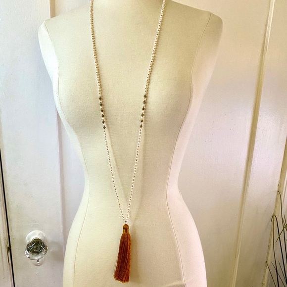 zacasha Jewelry - Zacasha Freshwater Pearl Tassel Necklace
